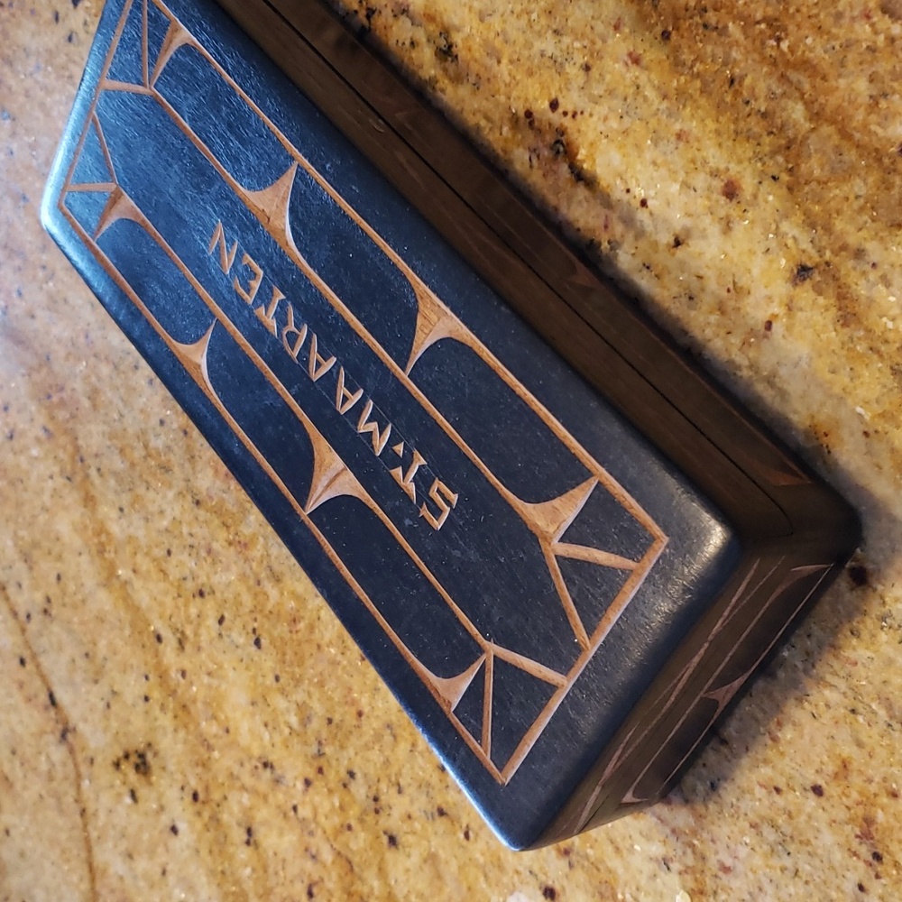 Vintage Carved Wooden Trinket Box from St. Marteen